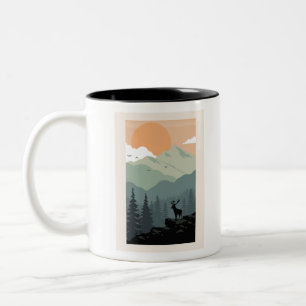 Mountain Art Mountain Top Images Green Mountain Ph Two-Tone Coffee Mug
