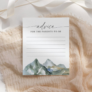 Mountain Baby Shower Advice Card