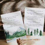 mountain bachelorette weekend itinerary invite<br><div class="desc">this mountain bachelorette weekend invitation features a beautiful watercolor scene, a fancy calligraphy font, a simple serif typeface. Customize this invite entirely to fit your event and needs. Simply select "personalize this template" to edit all wording. If further edits need to be made such as the background colour or location...</div>
