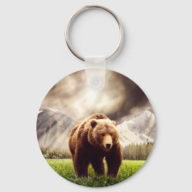 Mountain Bear Keychain (Front)