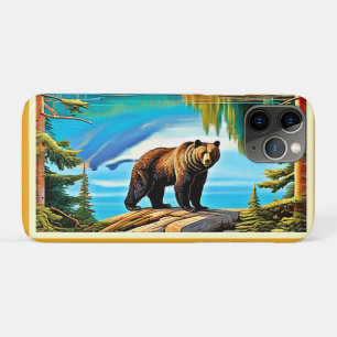 Mountain Bear: Lake Reflection Art iPhone 11 Pro Case