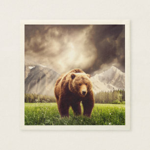 Mountain Bear Napkin