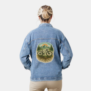 Mountain Bike Adventure Denim Art Jacket
