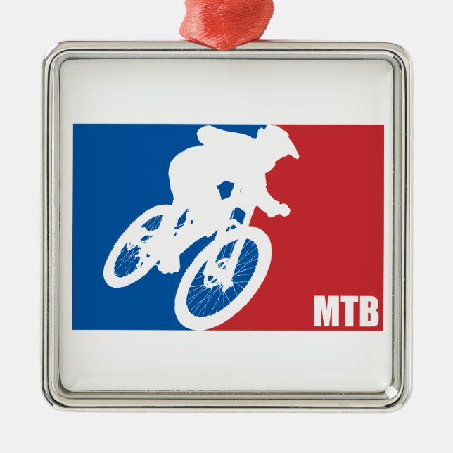 Mountain Bike All-Star Metal Ornament (Front)