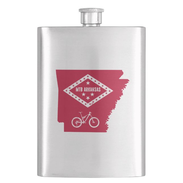 Mountain Bike Arkansas Hip Flask (Front)