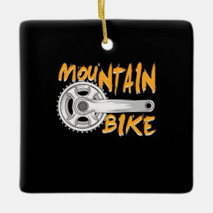 Mountain Bike Art Ceramic Ornament
