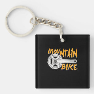 Mountain Bike Art Keychain