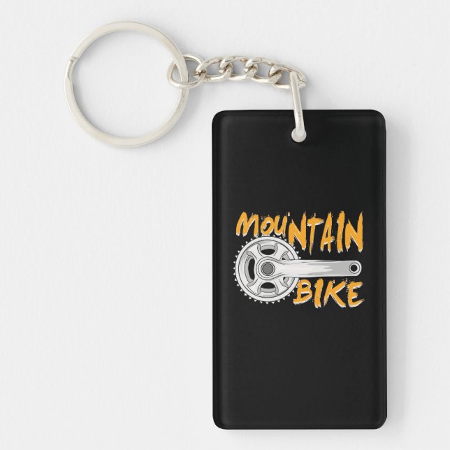 Mountain Bike Art Keychain (Front)