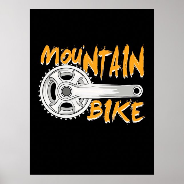 Mountain Bike Art Poster (Front)
