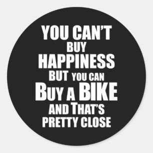 Mountain Bike Biking Bicycle Cycling MTB Gift Idea Classic Round Sticker