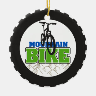 Mountain Bike Biking Ceramic Ornament