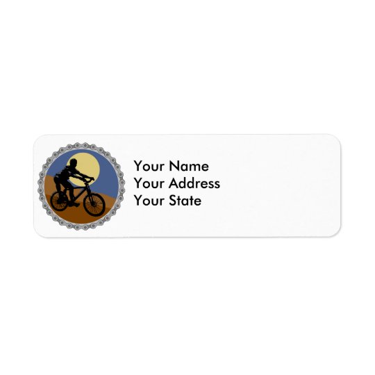 mountain bike chain sprocket design return address label