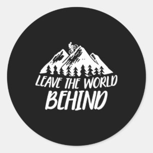 Mountain Bike Classic Round Sticker