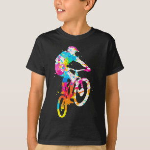 Mountain Bike Colorful Downhill Biker Boys Men Mtb T-Shirt