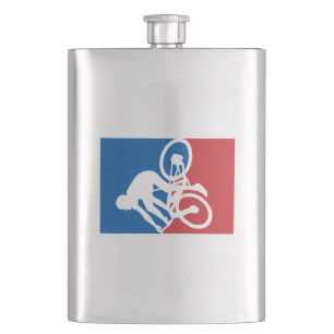 Mountain Bike Crash All Star Hip Flask