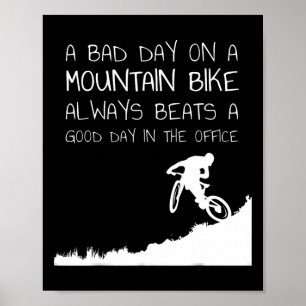 Mountain Bike Cycling Jersey And Bicycle T Shirt  Poster