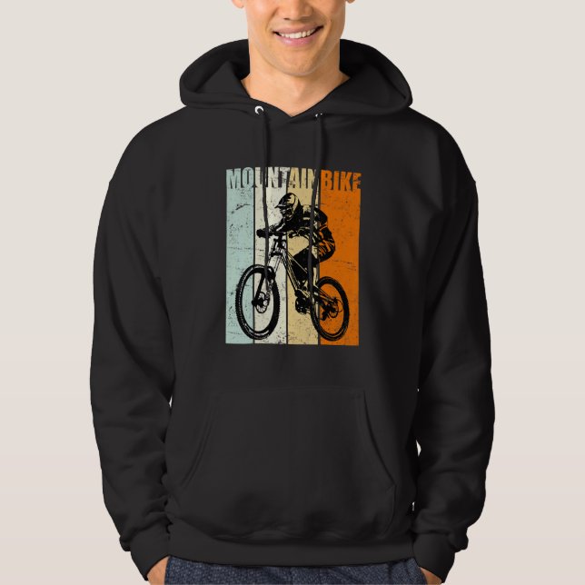 Mountain Bike Cyclist Mtb Cycling Downhill Hoodie (Front)