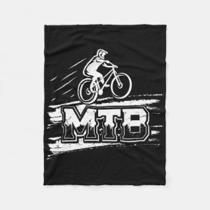 Mountain Bike Dad Mountain Biking Funny Biking Fleece Blanket