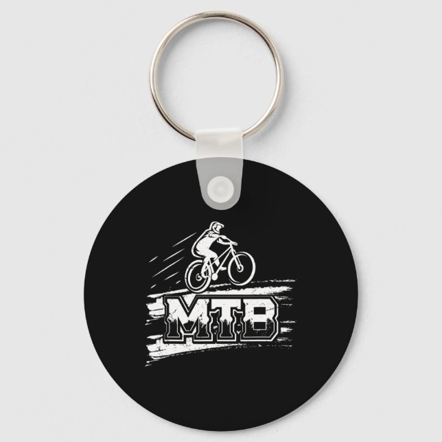Mountain Bike Dad Mountain Biking Funny Biking  Keychain (Front)