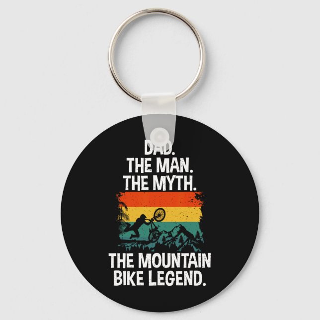 Mountain Bike Dad Mtb Dad  Keychain (Front)