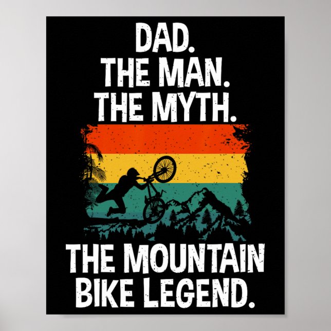 Mountain Bike Dad Mtb Dad  Poster (Front)