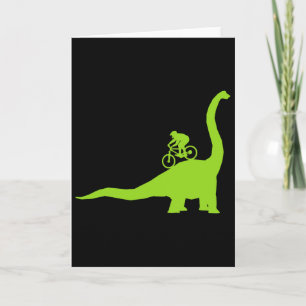 Mountain Bike Dinosaur Mtb Biker Cyclist Card