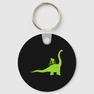 Mountain Bike Dinosaur Mtb Biker Cyclist  Keychain