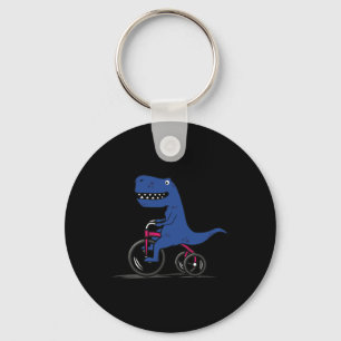 Mountain Bike Dinosaur . Mtb Biking Tee Keychain