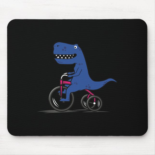 Mountain Bike Dinosaur . Mtb Biking Tee  Mouse Pad (Front)