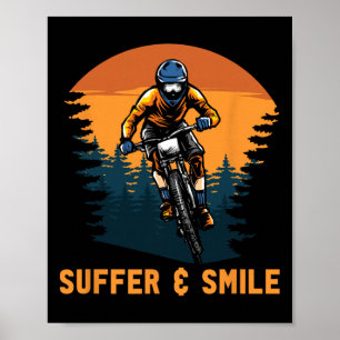 Mountain Bike Downhill Bikers - Bicycle Biking Mtb Poster