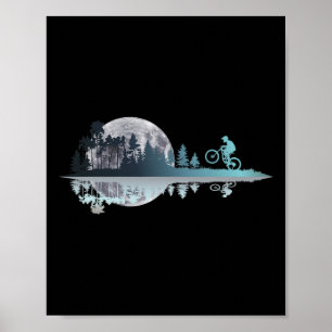 Mountain Bike Downhill Biking Cycling Biker  Poster