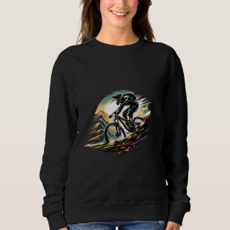 Mountain bike downhill cyclist motif bicycle sweatshirt