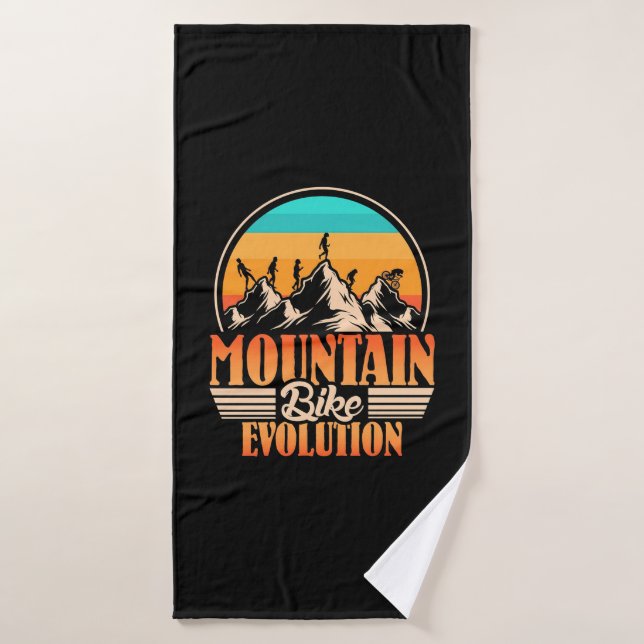 Mountain Bike Evolution Bath Towel (Bath Towel)
