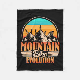 Mountain Bike Evolution Fleece Blanket