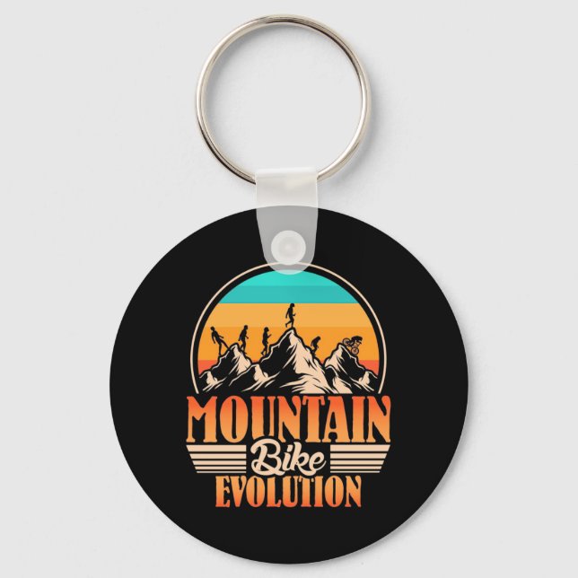 Mountain Bike Evolution Keychain (Front)