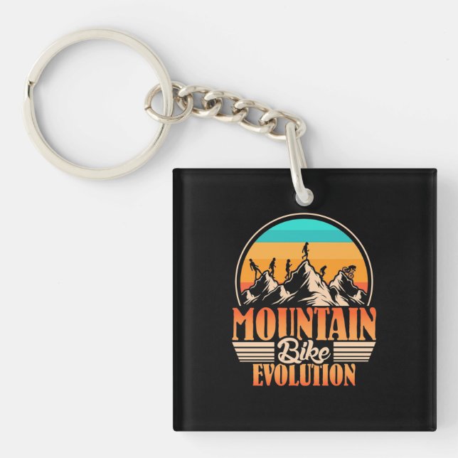 Mountain Bike Evolution Keychain (Front)