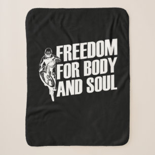 Mountain Bike Freedom For Body And Soul Sherpa Blanket