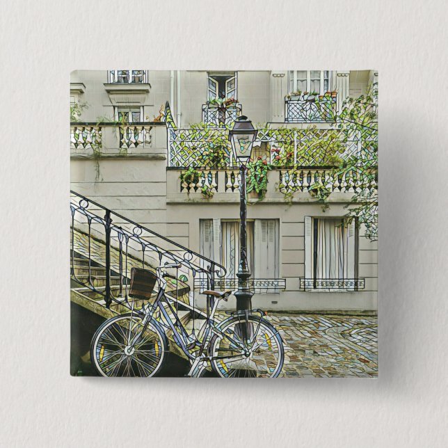 Mountain bike gifts 2 inch square button (Front)