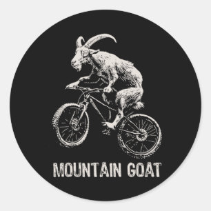 Mountain Bike Goat Mtb Enduro Biker Downhill Bikin Classic Round Sticker