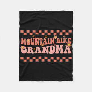 Mountain Bike Grandma Mtb Biker Mountain Biking Na Fleece Blanket