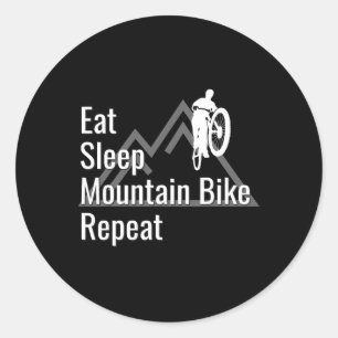 Mountain Bike Graphic Mountain Biking Enthusiast Classic Round Sticker