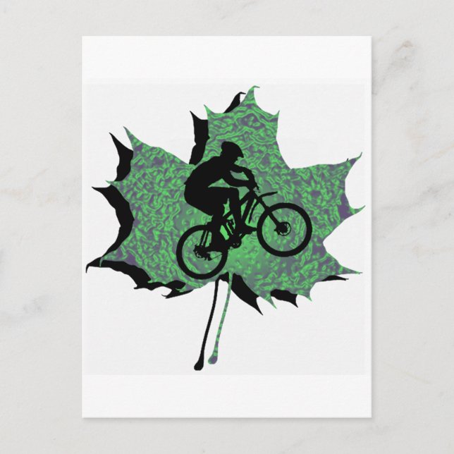 MOUNTAIN BIKE GREENER POSTCARD (Front)