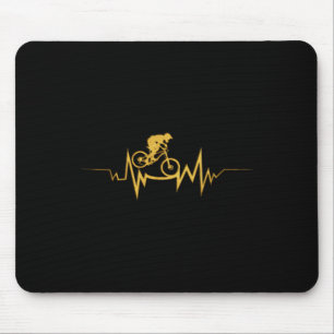 Mountain Bike Heartbeat Cool Quote For Bike Fans Mouse Pad