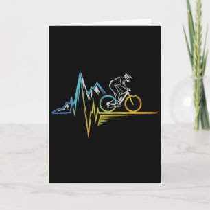 Mountain Bike Heartbeat Funny Biking _2 Card