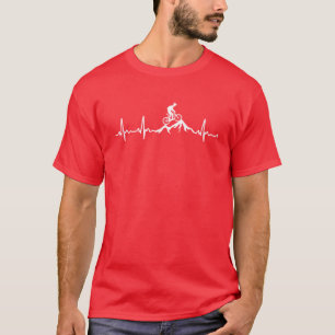 Mountain Bike Heartbeat Funny MTB Dirt Bike retro T-Shirt