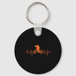 Mountain Bike Heartbeat Mtb Rider Mountain Biking  Keychain