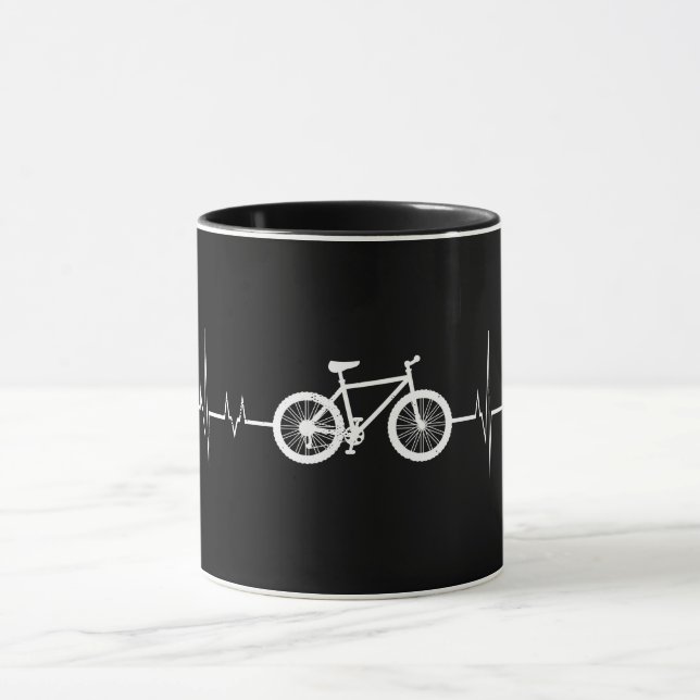 Mountain Bike Heartbeat  Mug (Center)