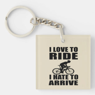 Mountain Bike Humour - Biking Quote - Funny Cyclin Keychain