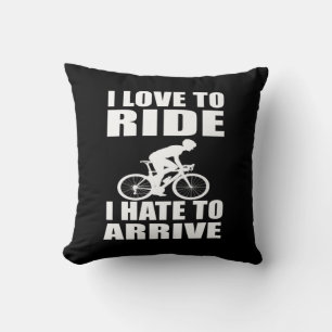 Mountain Bike Humour - Biking Quote - Funny Cyclin Throw Pillow