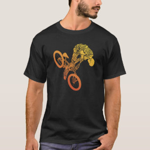 Mountain bike in colourful for cyclists and road b T-Shirt